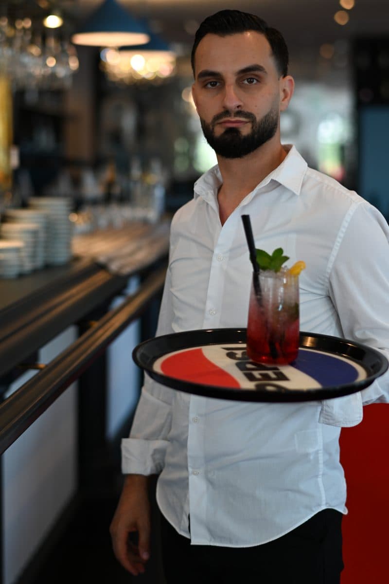 At your table